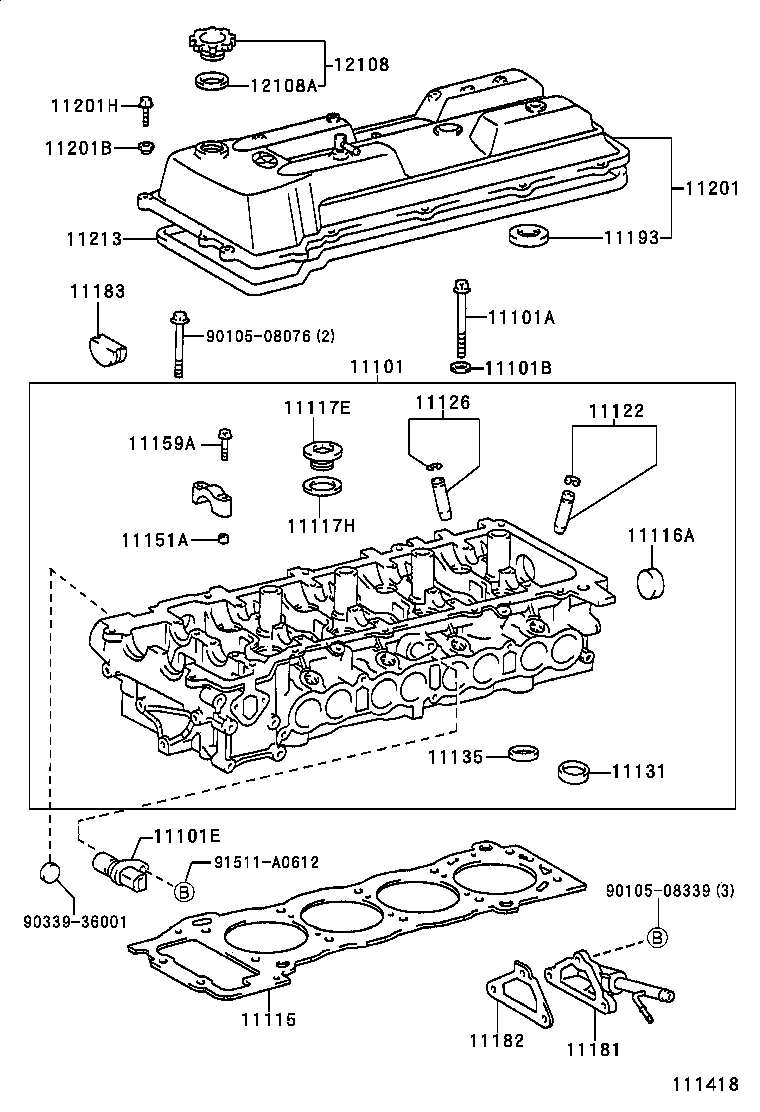 92112-60835 BOLT, STUD(FOR CYLINDER HEAD COVER SET) product image