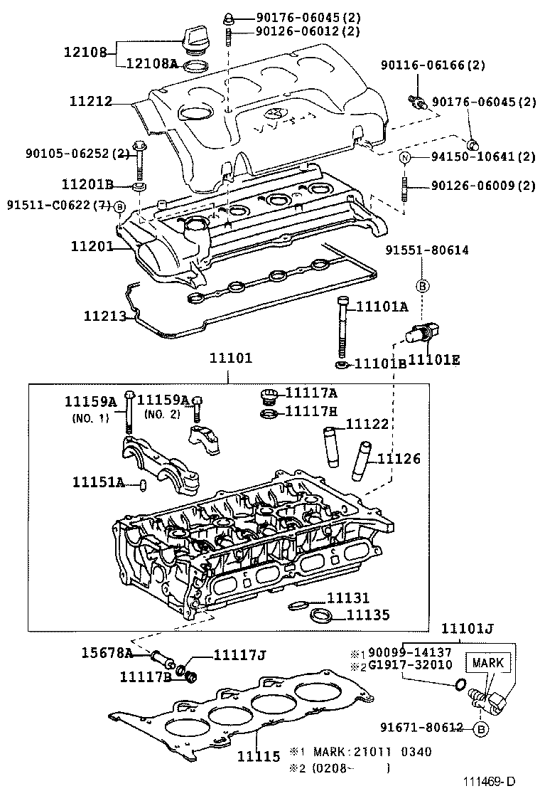 Toyota 12180-21020 CAP SUB-ASSY, OIL FILLER