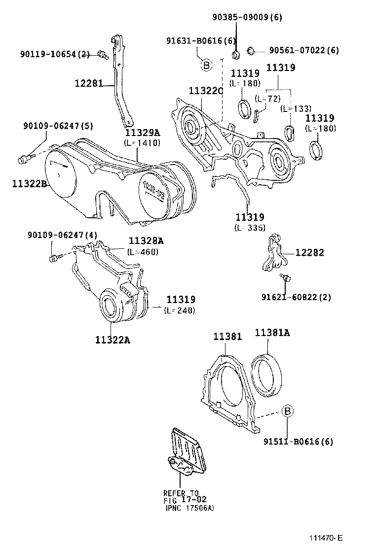 11303-0A030 COVER, TIMING BELT, NO.2 product image