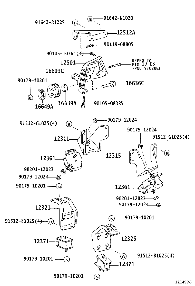 12326-54040 BRACKET, ENGINE MOUNTING STAY product image