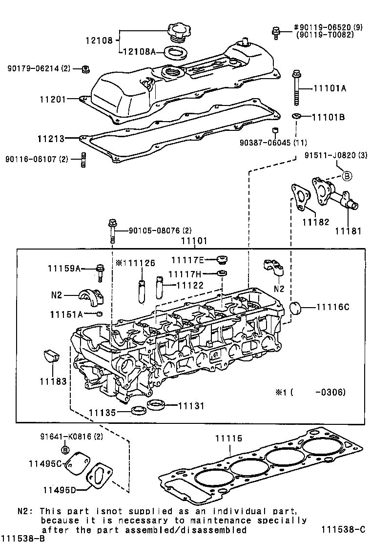 11101-06030 HEAD SUB-ASSY, CYLINDER product image