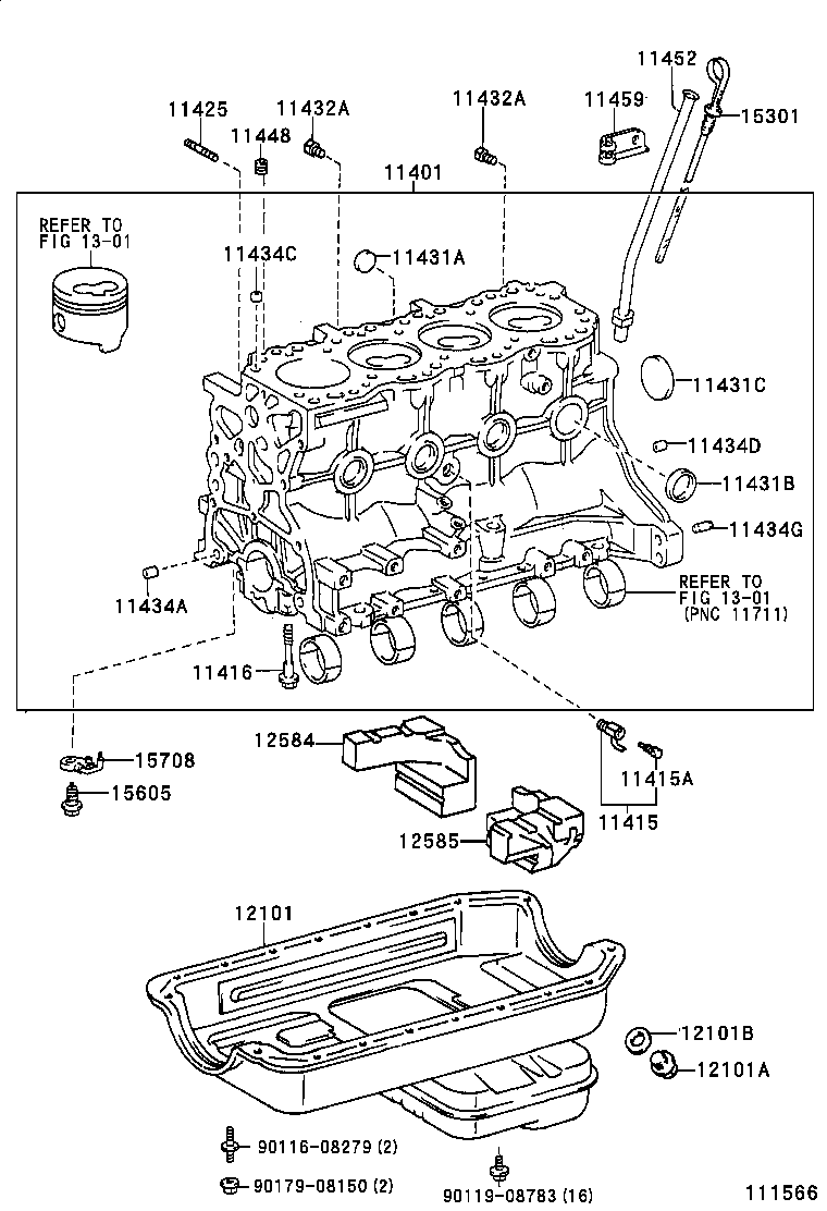 11401-80737 BLOCK SUB-ASSY, CYLINDER product image
