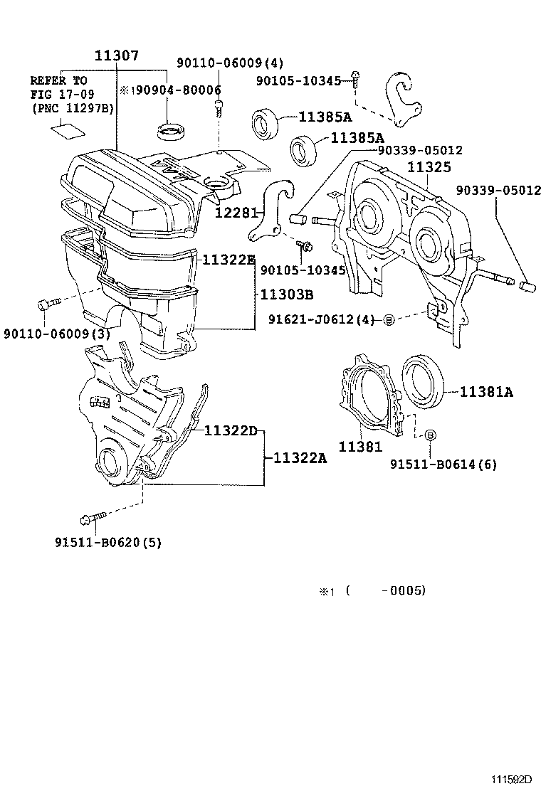 11302-46060 COVER, TIMING BELT, NO.1 product image