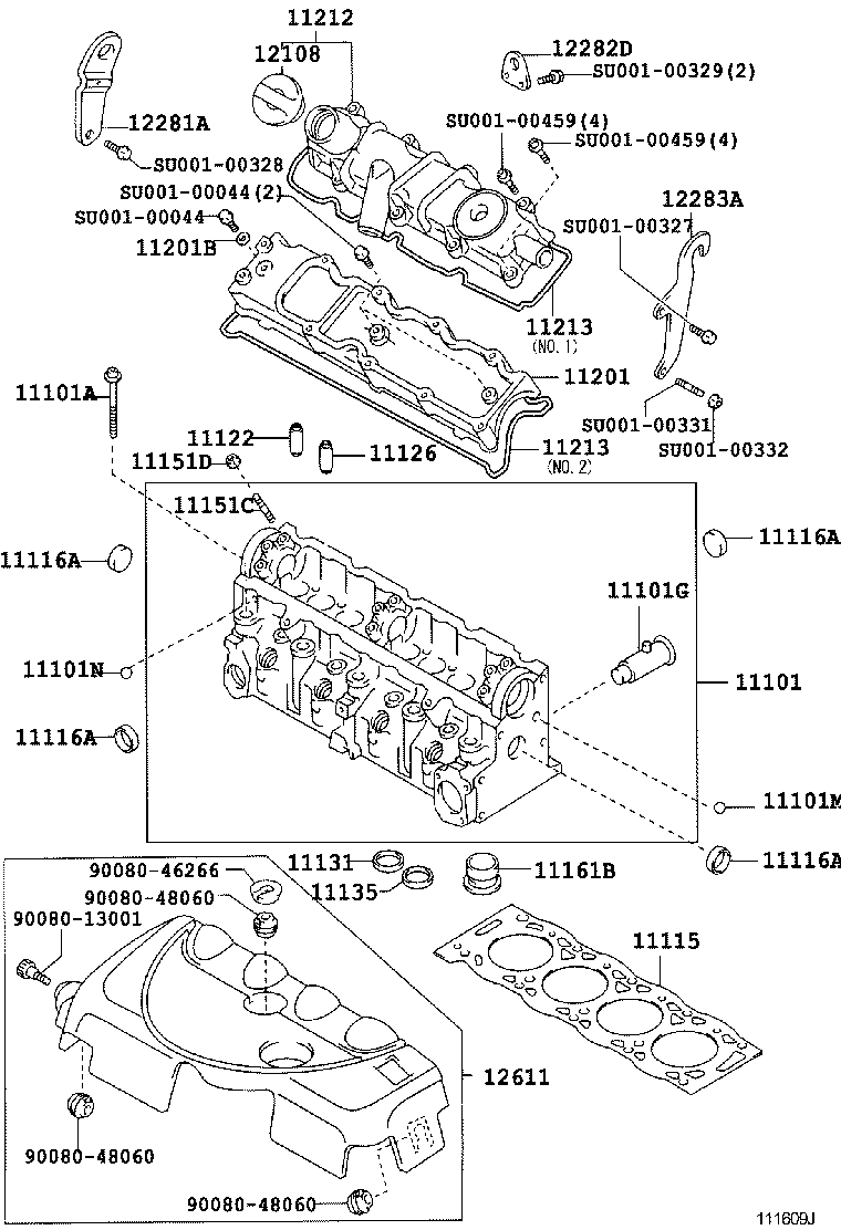 11101-27033 HEAD SUB-ASSY, CYLINDER product image