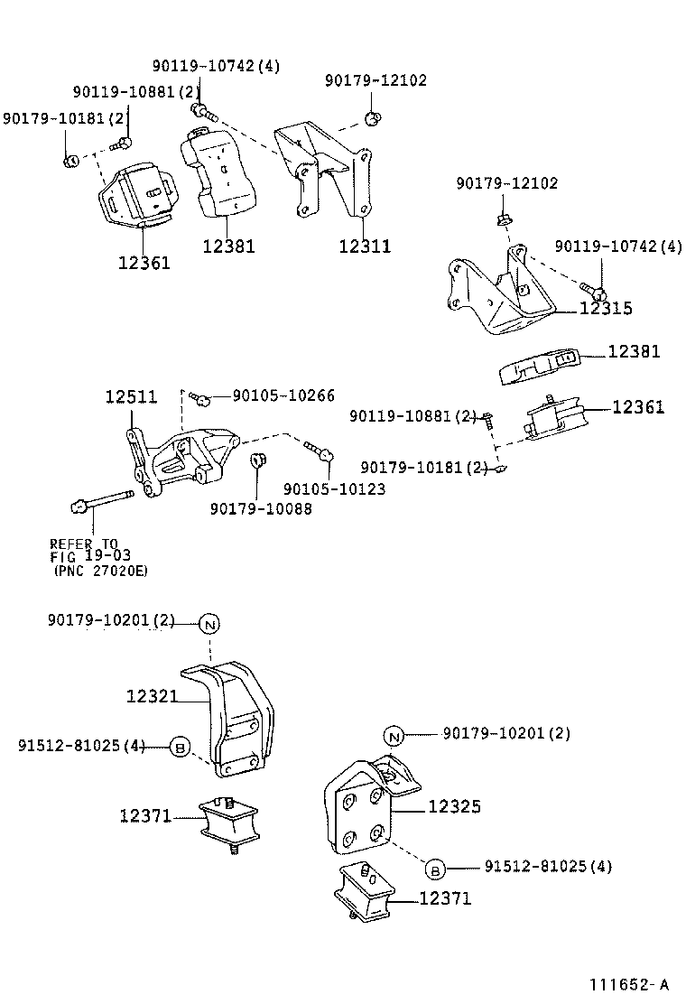12326-54040 BRACKET, ENGINE MOUNTING STAY product image