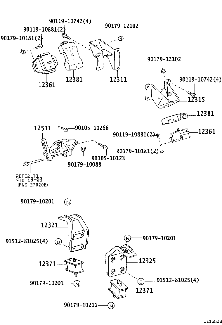 12326-54040 BRACKET, ENGINE MOUNTING STAY product image