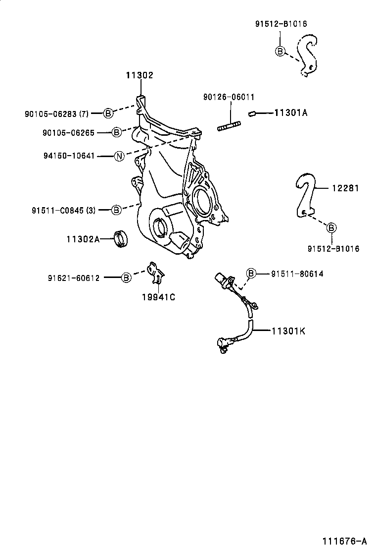 11302-02080 COVER SUB-ASSY, TIMING CHAIN OR BELT product image
