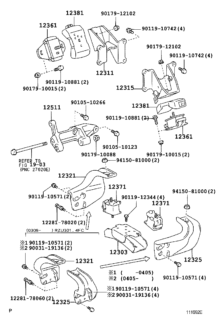 12512-78010 BRACKET, ALTERNATOR, NO.2 product image