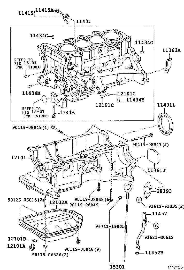 11410-29026 BLOCK SUB-ASSY, CYLINDER product image