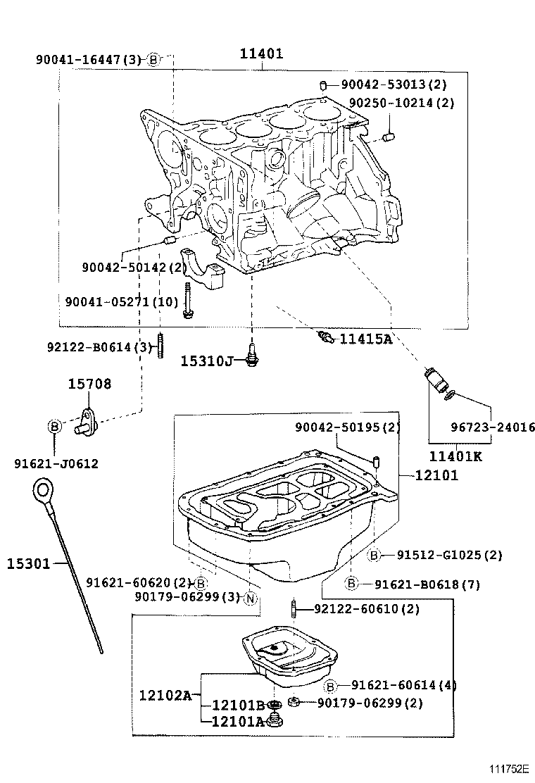 12101-97404 PAN SUB-ASSY, OIL, NO.2 product image
