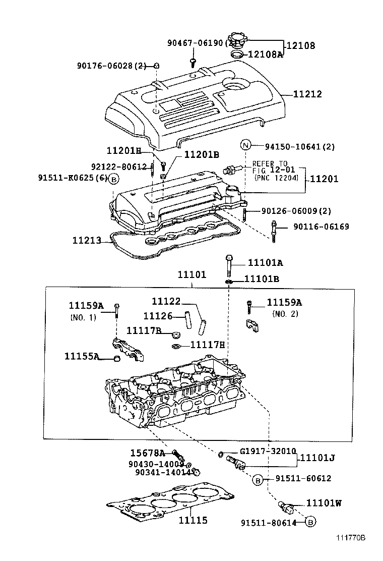 11201-74071 COVER SUB-ASSY, CYLINDER HEAD product image
