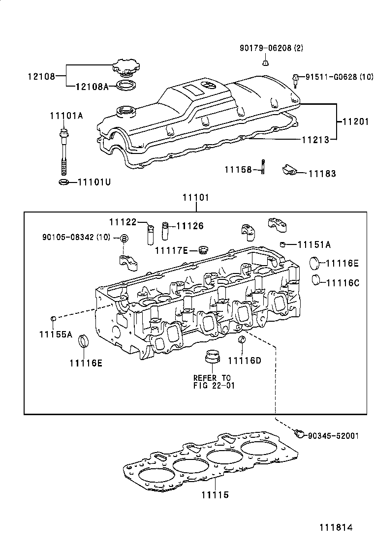 11101-05040 HEAD SUB-ASSY, CYLINDER product image