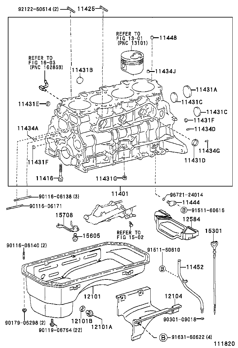 11401-69705 BLOCK SUB-ASSY, CYLINDER product image