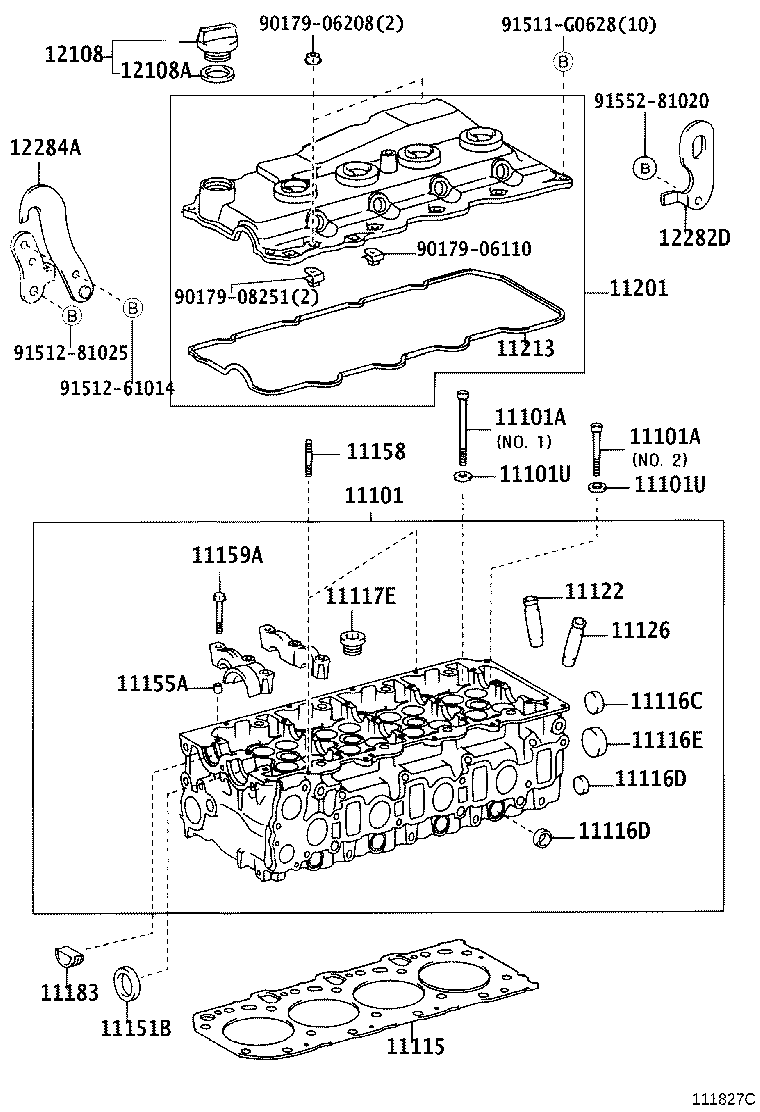 11101-30032 HEAD SUB-ASSY, CYLINDER product image
