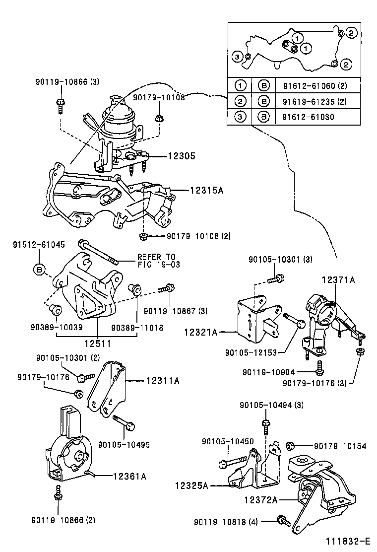 12321-22150 BRACKET, ENGINE MOUNTING, REAR(FOR TRANSVERSE ENGINE) product image