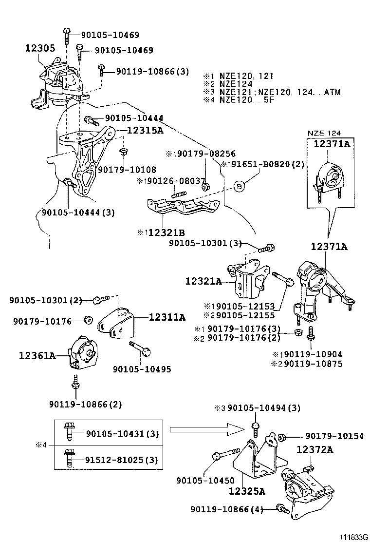 12321-22150 BRACKET, ENGINE MOUNTING, REAR(FOR TRANSVERSE ENGINE) product image