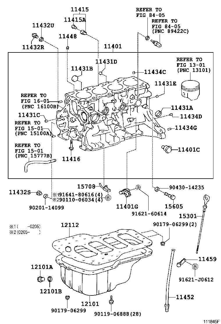 90080-10199 BOLT(FOR CRANKSHAFT BEARING CAP SET) product image