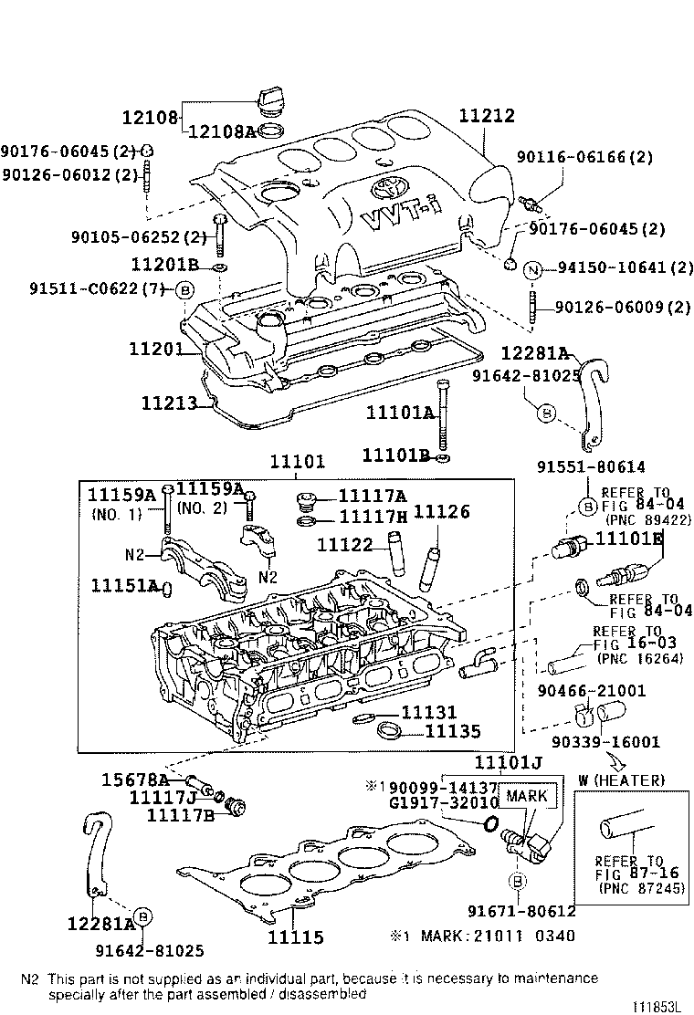 11101-22091 HEAD SUB-ASSY, CYLINDER product image