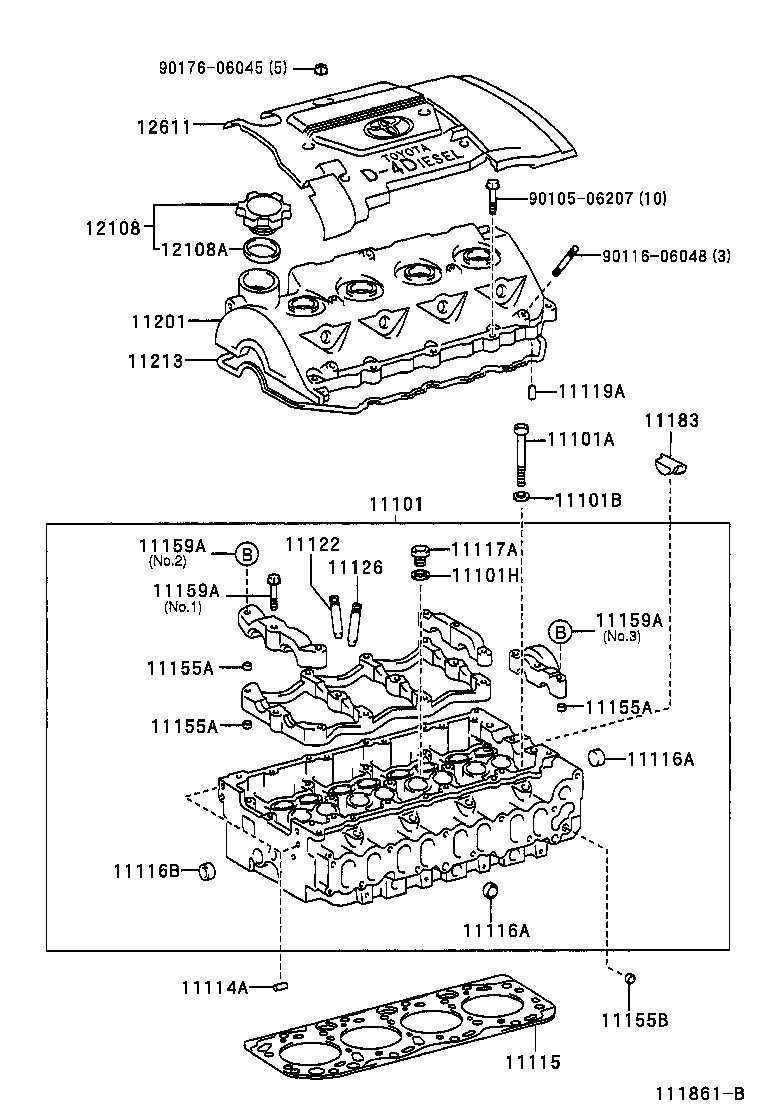11101-27033 HEAD SUB-ASSY, CYLINDER product image