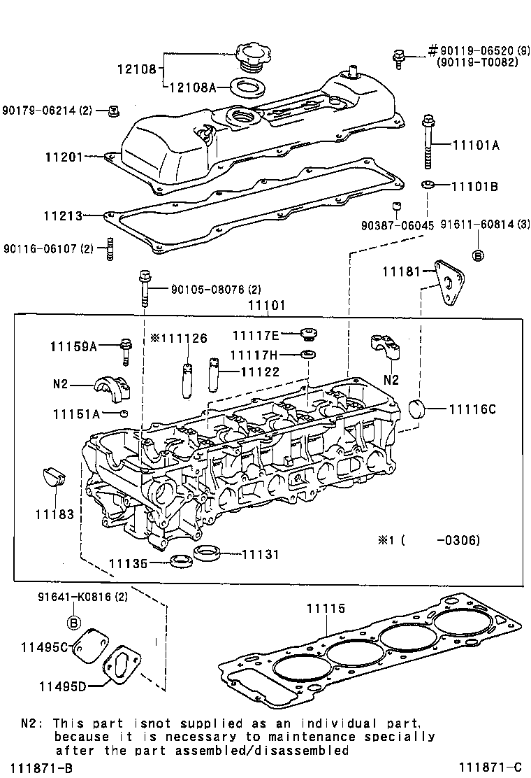 11101-06030 HEAD SUB-ASSY, CYLINDER product image