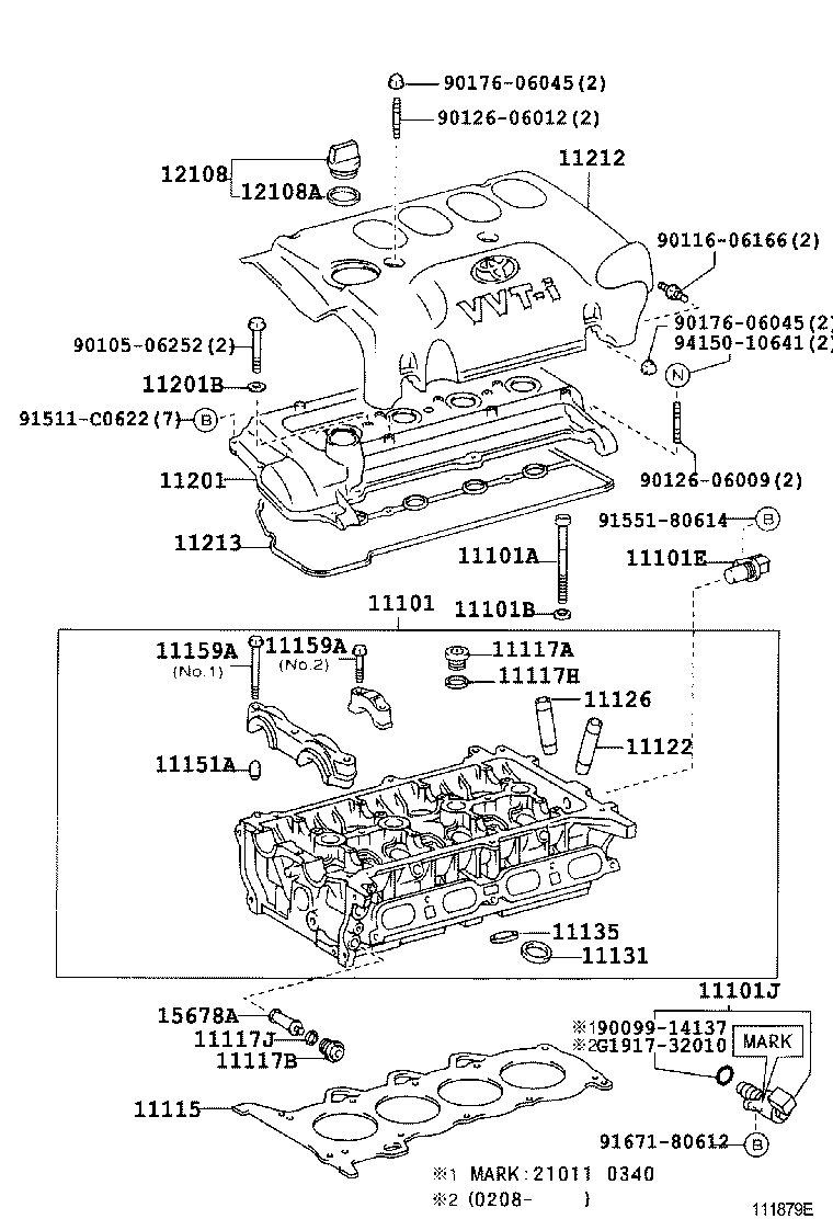 11101-21040 HEAD SUB-ASSY, CYLINDER product image