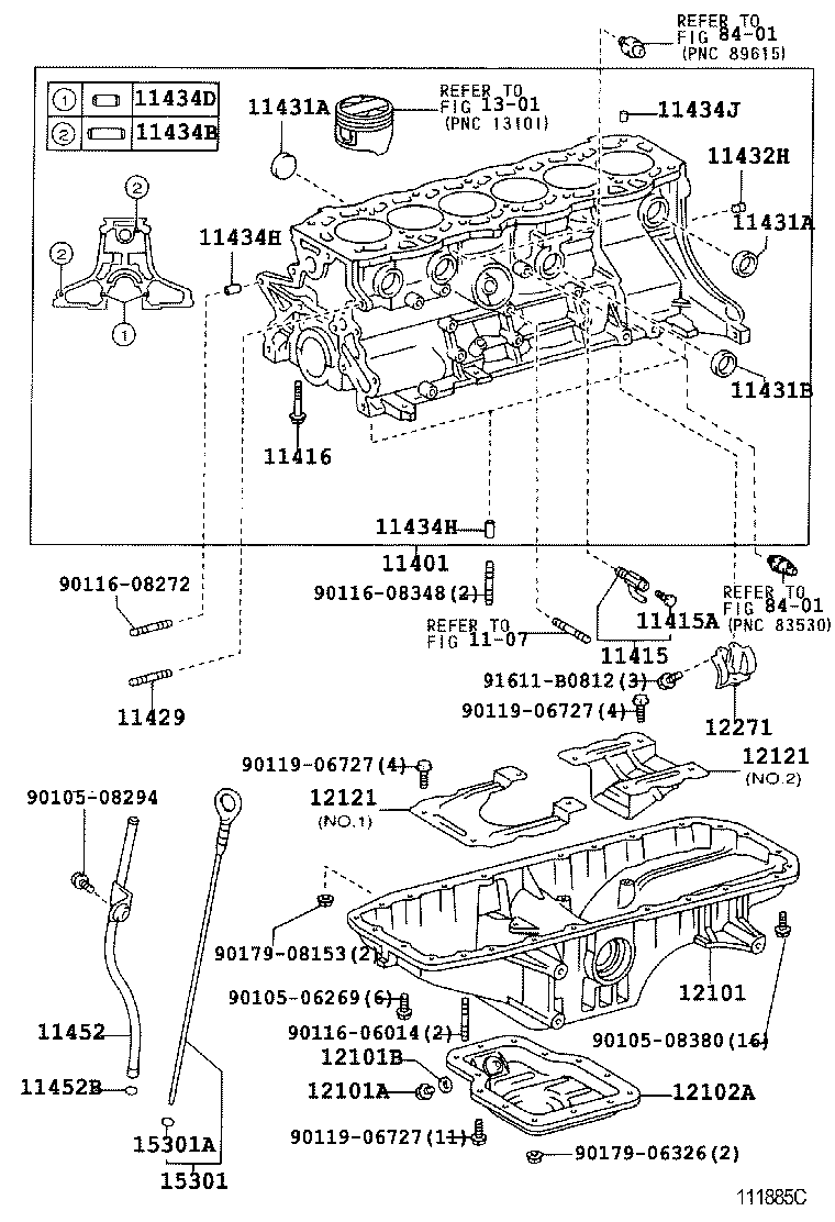 12102-88570 PAN SUB-ASSY, OIL, NO.2 product image