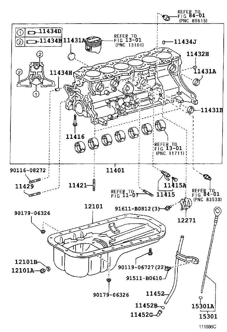 11401-49705 BLOCK SUB-ASSY, CYLINDER product image