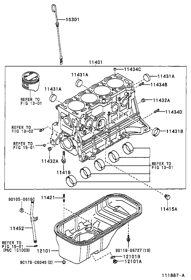11401-79365 BLOCK SUB-ASSY, CYLINDER product image