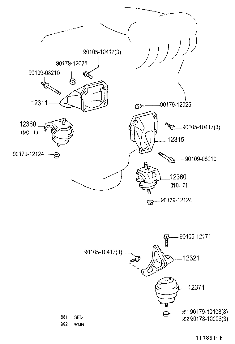 12360-46210 INSULATOR ASSY, ENGINE MOUNTING, FRONT product image