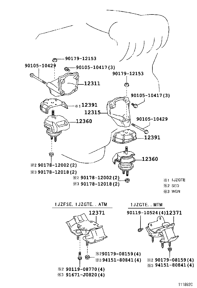 12360-46210 INSULATOR ASSY, ENGINE MOUNTING, FRONT product image