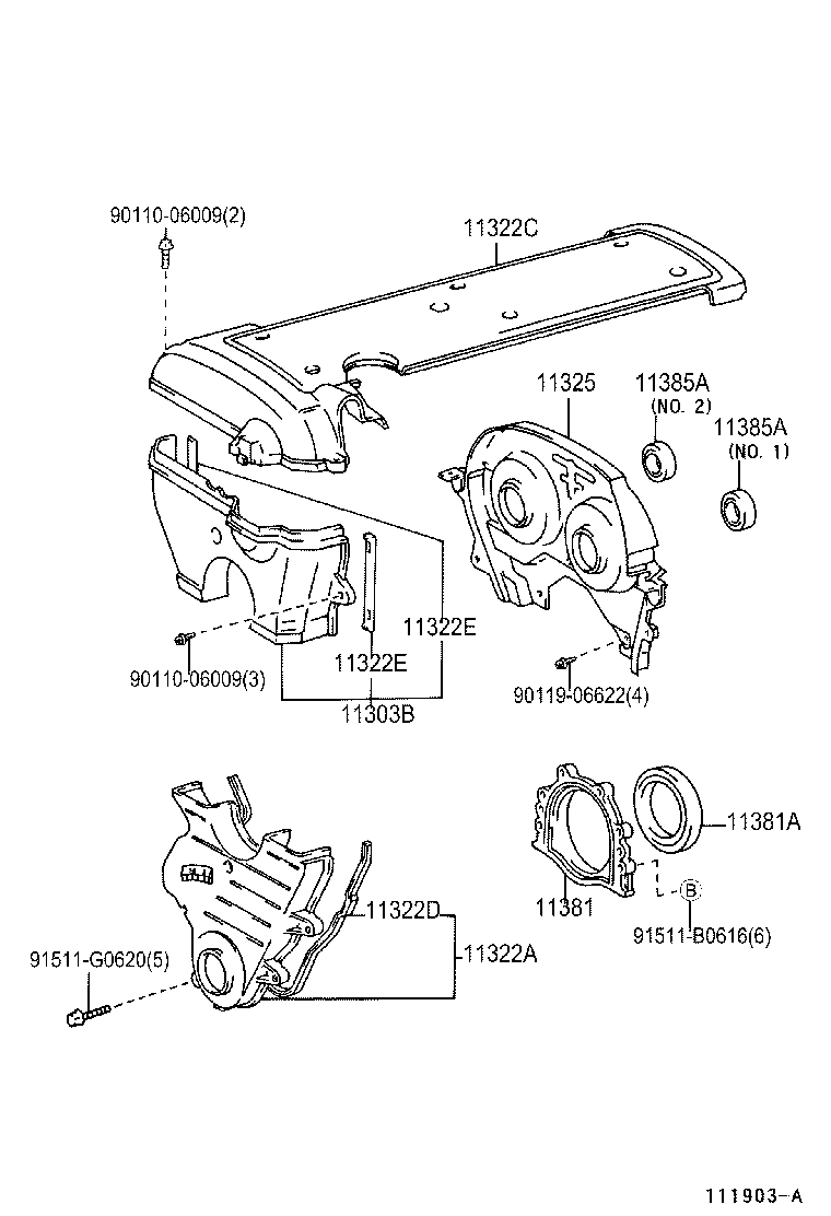 11325-46060 COVER, TIMING BELT, NO.4 product image