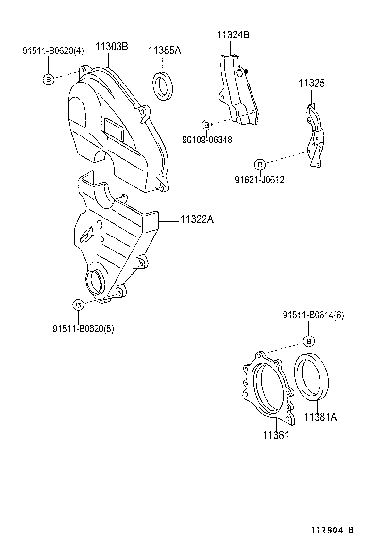 11325-46060 COVER, TIMING BELT, NO.4 product image