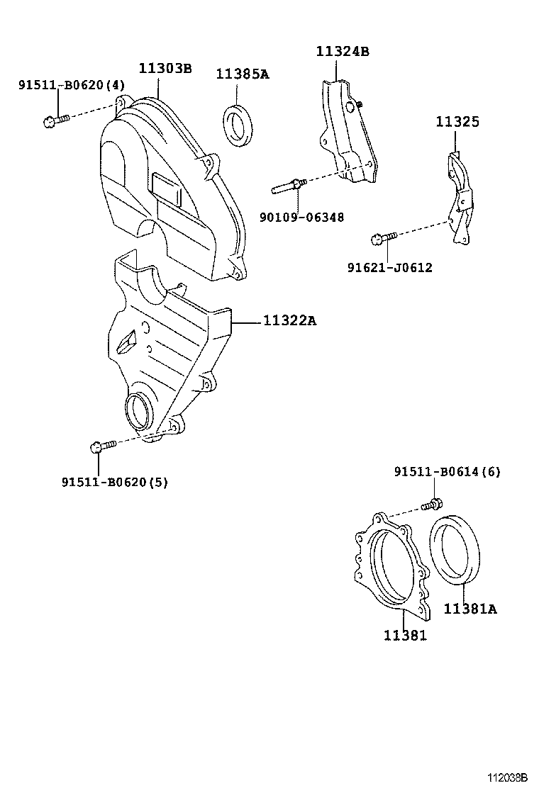 11325-46050 COVER, TIMING BELT, NO.4 product image