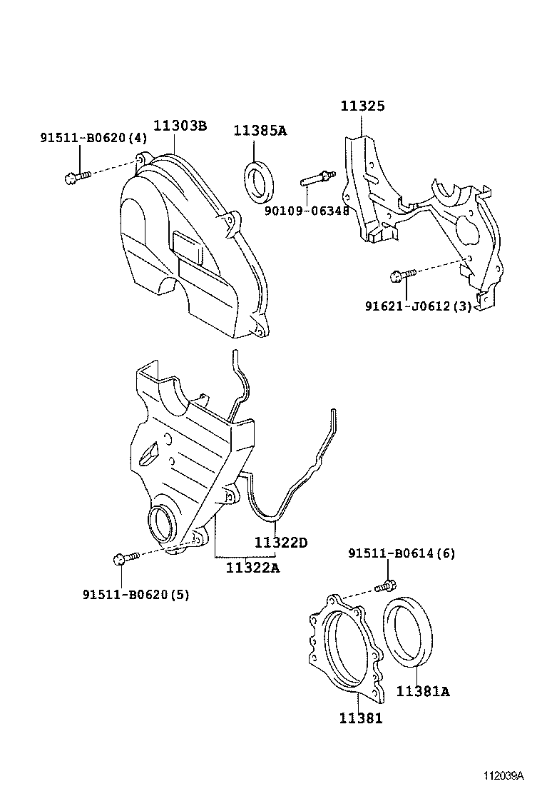 11325-46050 COVER, TIMING BELT, NO.4 product image