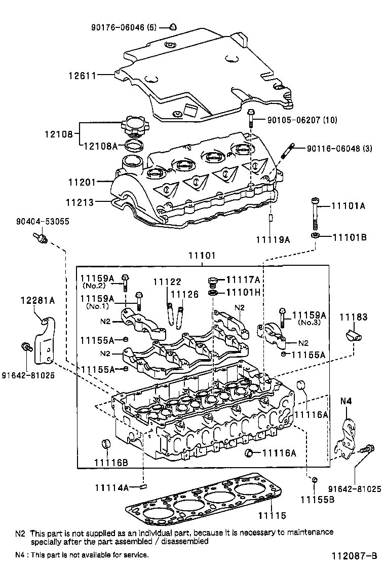 11101-28030 HEAD SUB-ASSY, CYLINDER product image