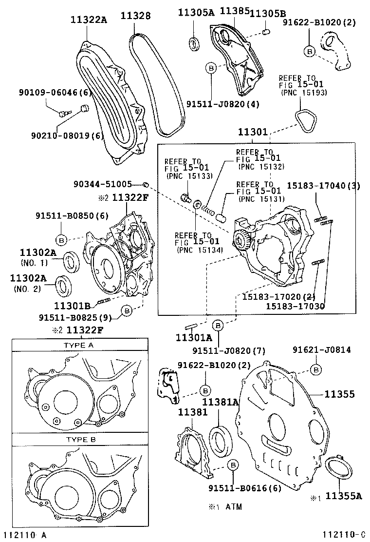 11301-17040 CASE SUB-ASSY, TIMING GEAR product image