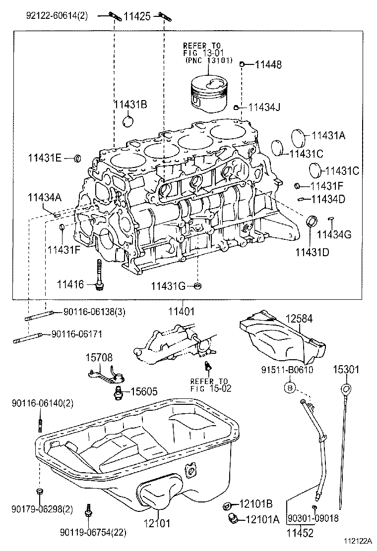 11401-59695 BLOCK SUB-ASSY, CYLINDER product image