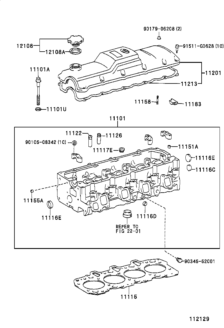 11101-35080 HEAD SUB-ASSY, CYLINDER product image