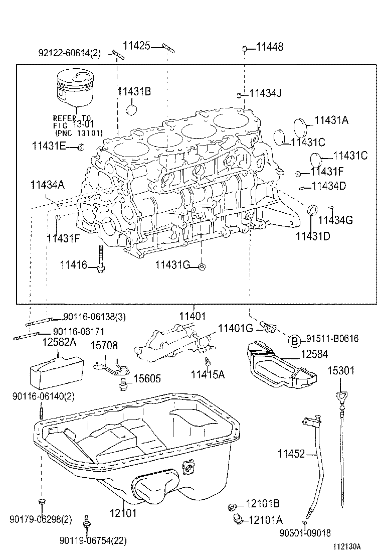 11401-80737 BLOCK SUB-ASSY, CYLINDER product image