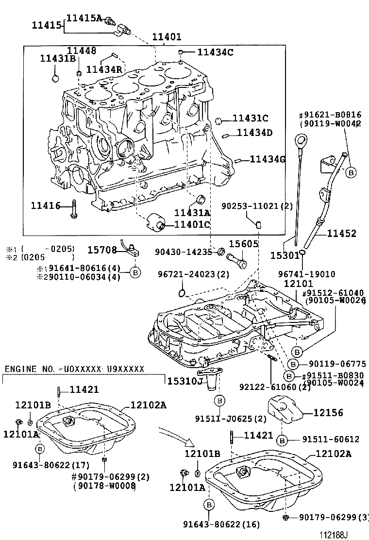 15301-0D011 GAGE SUB-ASSY, OIL LEVEL product image