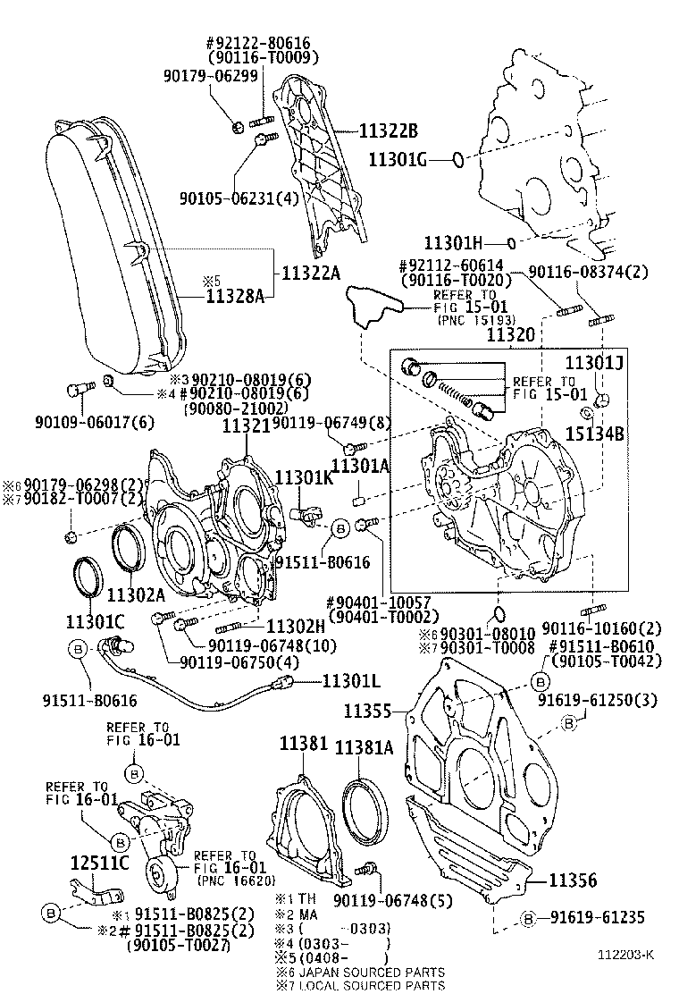 11320-0L010 CASE ASSY, TIMING GEAR product image