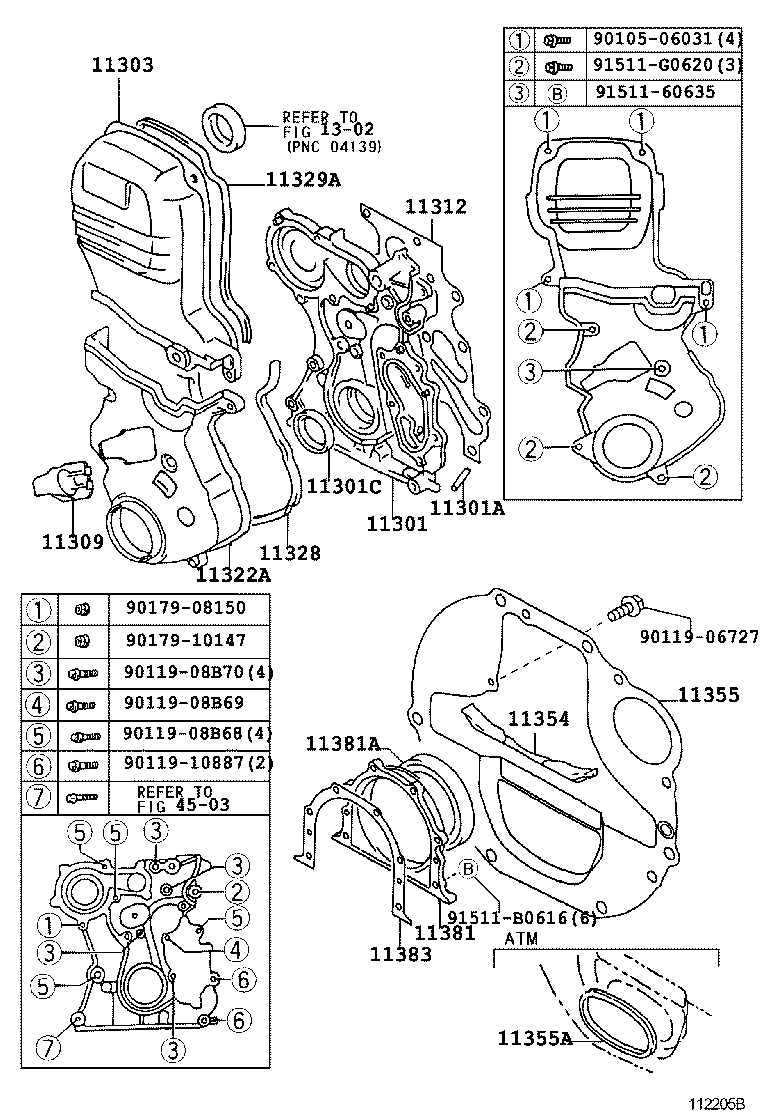 11302-46060 COVER, TIMING BELT, NO.1 product image