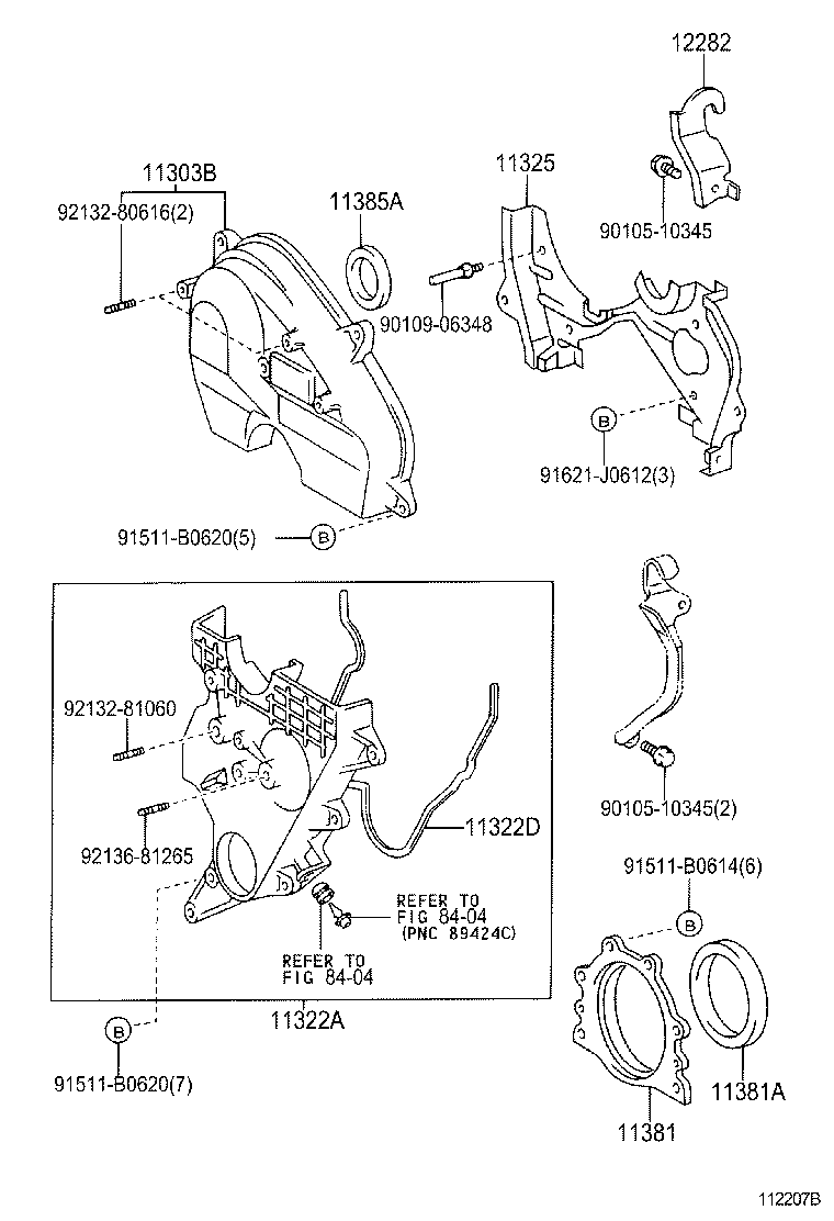 11302-46060 COVER, TIMING BELT, NO.1 product image