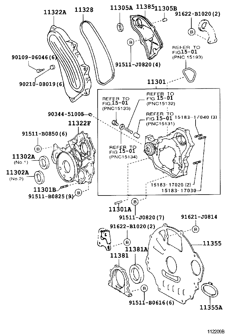 11301-17010 CASE SUB-ASSY, TIMING GEAR product image