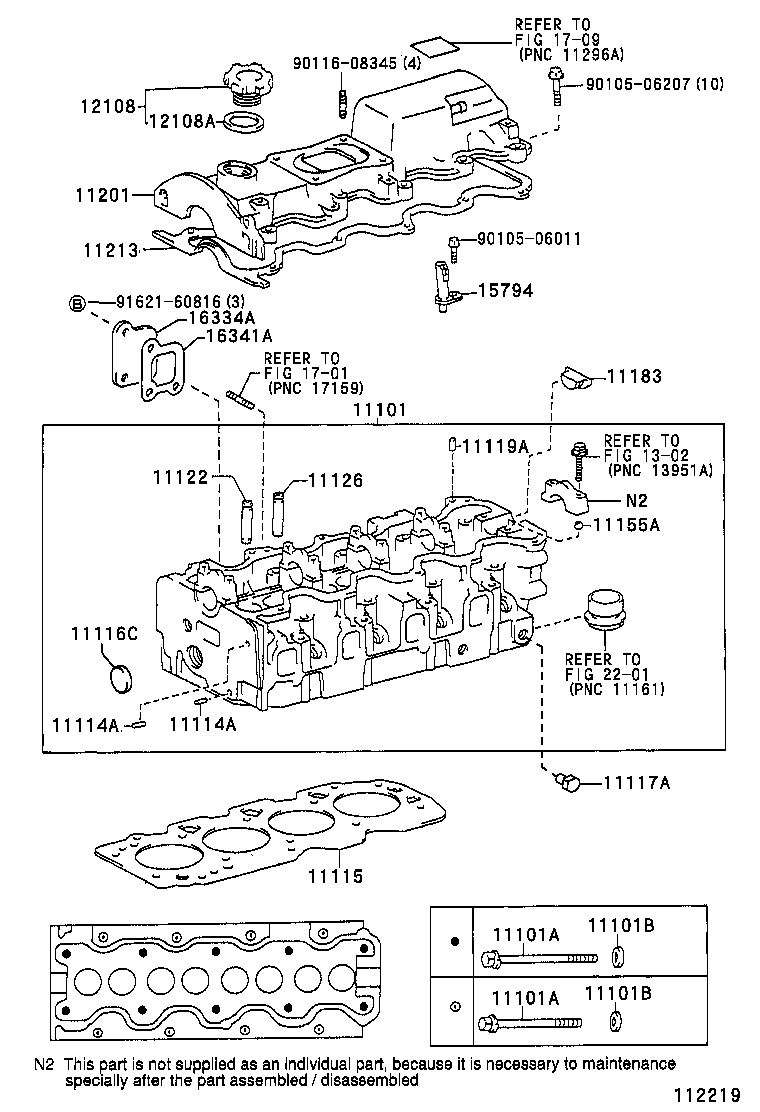 11101-64310 HEAD SUB-ASSY, CYLINDER product image