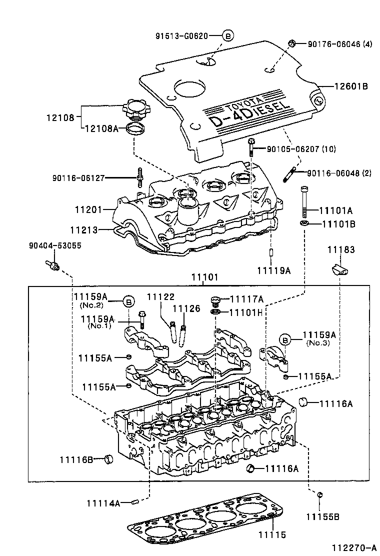 11101-27040 HEAD SUB-ASSY, CYLINDER product image