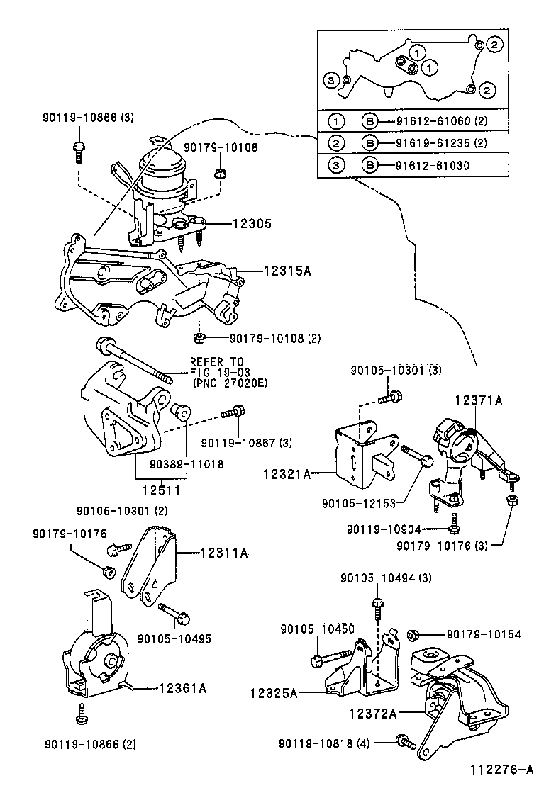 12361-0D030 INSULATOR, ENGINE MOUNTING, FRONT(FOR TRANSVERSE ENGINE) product image