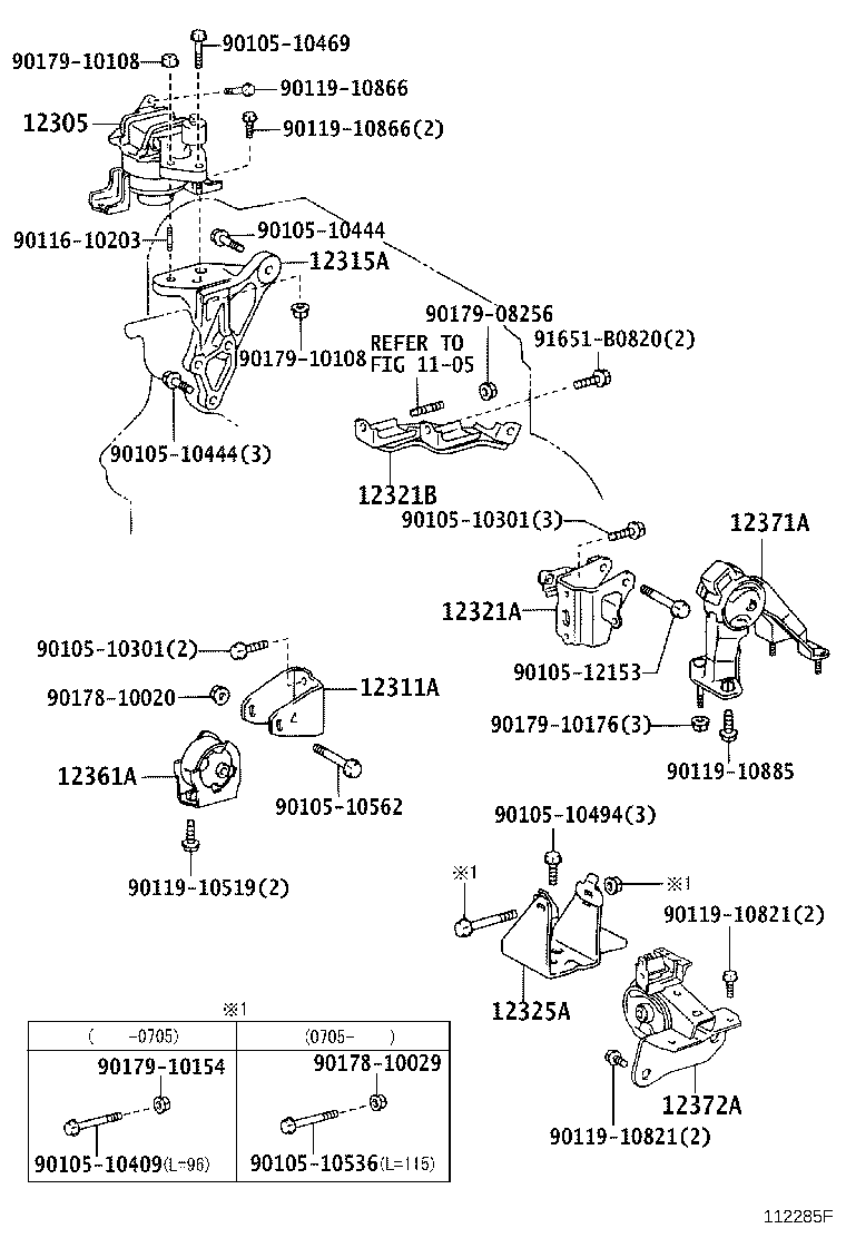 12311-21040 BRACKET, ENGINE MOUNTING, FRONT(FOR TRANSVERSE ENGINE) product image