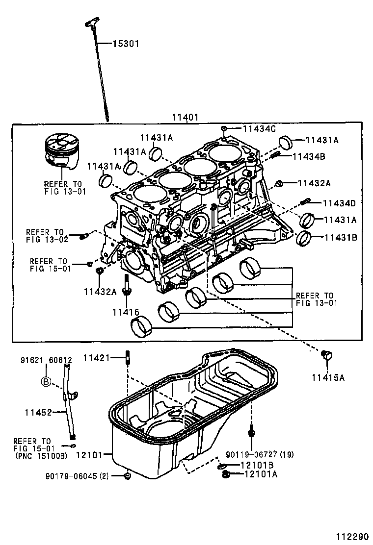 11401-79595 BLOCK SUB-ASSY, CYLINDER product image