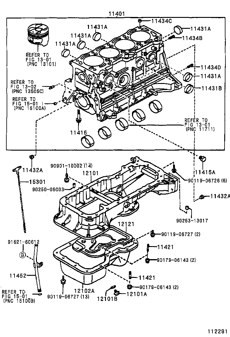 11401-79595 BLOCK SUB-ASSY, CYLINDER product image